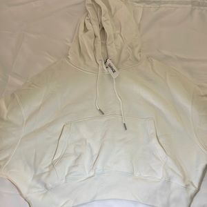 White Garage cropped hoodie